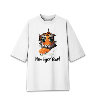 Женская Хлопковая футболка оверсайз New tiger Year!