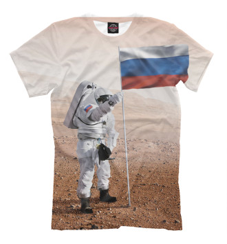 Мужская Футболка Русский космос