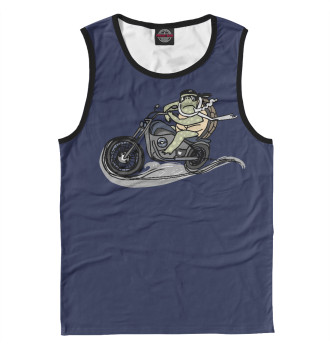 Майка для мальчиков Черепаха на мотоцикле