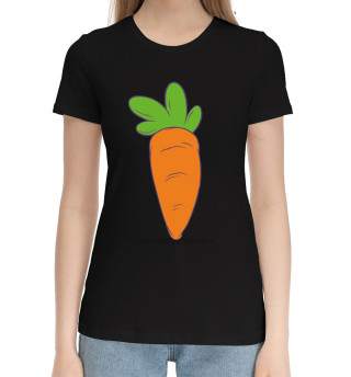 Женская хлопковая футболка Морковка