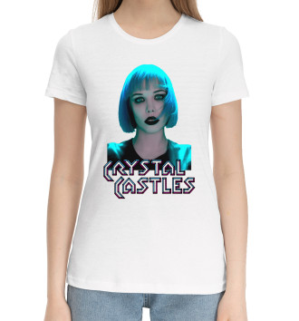 Женская Хлопковая футболка Crystal Castles