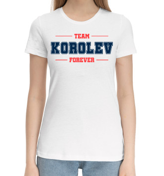 Женская Хлопковая футболка Team Korolev