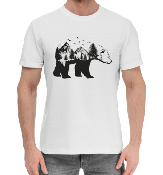 Мужская Хлопковая футболка Медведи