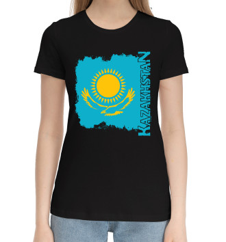 Женская Хлопковая футболка Kazakhstan