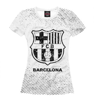 Женская футболка Barcelona гранж светлый