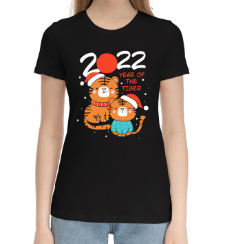 Женская Хлопковая футболка 2022 year of the tiger