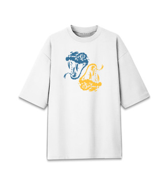 Хлопковая футболка оверсайз для девочек Головы Питонов - Python