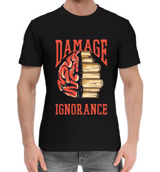 Мужская Хлопковая футболка Damage Ignorance