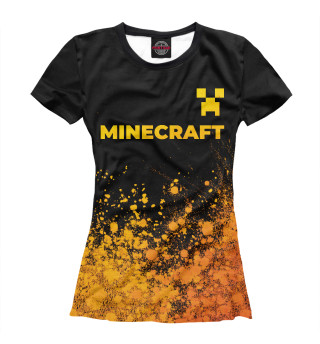 Женская футболка Minecraft Gold Gradient