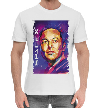 Мужская Хлопковая футболка Крутой Илон Маск