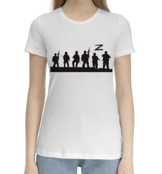 Женская Хлопковая футболка Армия Z
