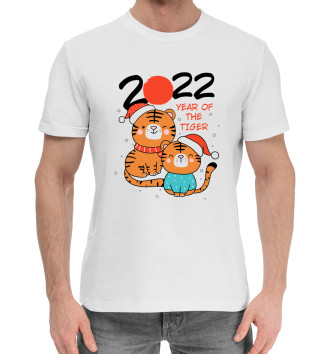 Мужская Хлопковая футболка 2022 year of the tiger