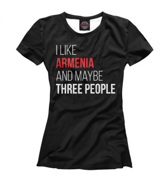 Женская Футболка I Llke Armenia