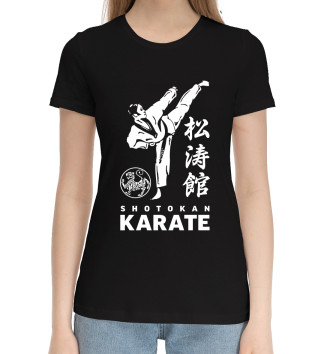Женская Хлопковая футболка Шотокан карате