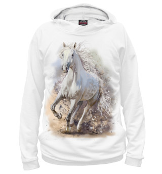 Женское худи Белая лошадь