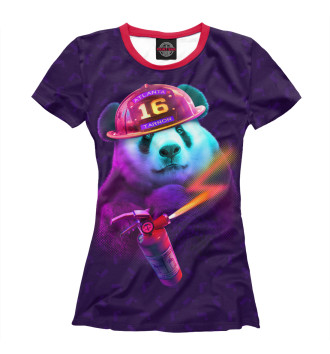 Футболка для девочек Panda Fireman