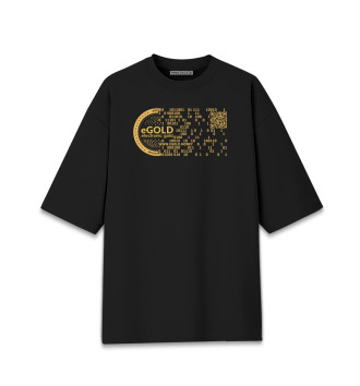 Мужская Хлопковая футболка оверсайз Gold stablecoin eGOLD