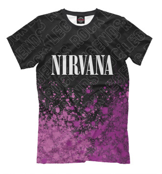 Футболка для мальчиков Nirvana Rock Legends (пурпур)