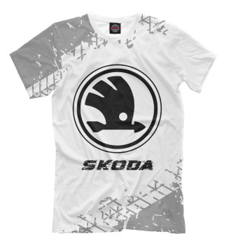 Футболка для мальчиков Skoda Speed Tires (белый фон)