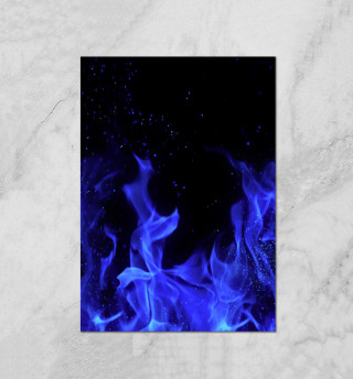 Плакат Синий огонь