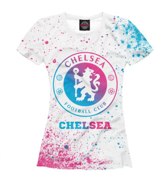Женская Футболка Chelsea Neon Gradient (цветные брызги)