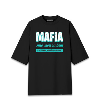 Мужская Хлопковая футболка оверсайз Mafia Ответ