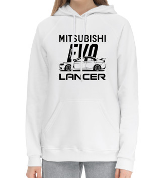 Женский Хлопковый худи Mitsubishi Lancer Evo X Side Best