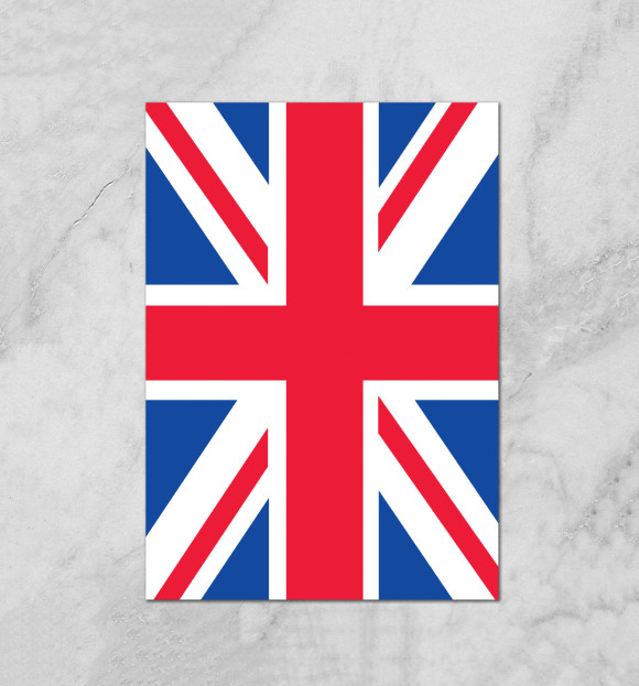 Плакат с изображением Великобритания цвета Белый