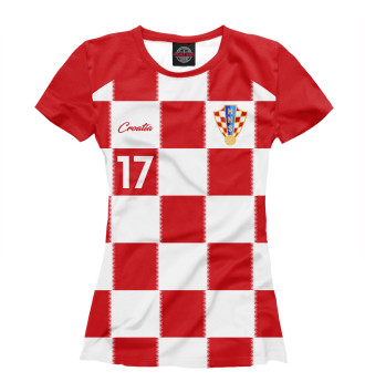 Женская Футболка Марио Манджукич - Сборная Хорватии