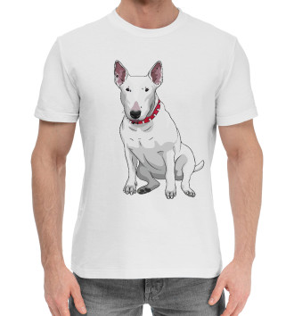 Мужская Хлопковая футболка Bull terrier
