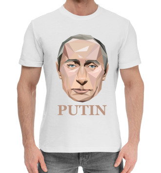 Мужская Хлопковая футболка Путин Мозаика