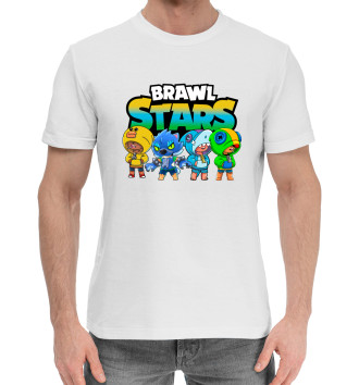 Мужская Хлопковая футболка Brawl Stars Leon quattro