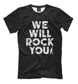 Мужская Футболка Queen - We Will Rock You