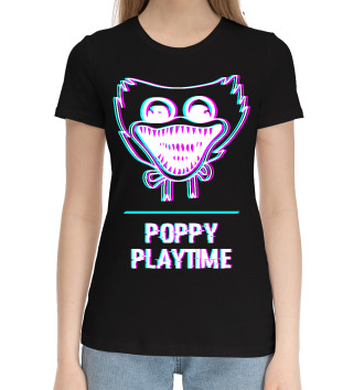 Женская Хлопковая футболка Poppy Playtime Glitch