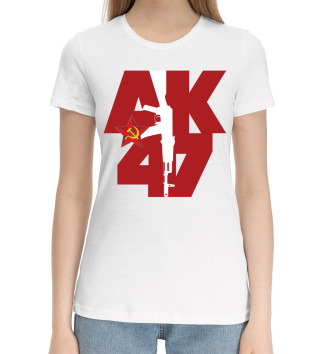 Женская Хлопковая футболка АК 47