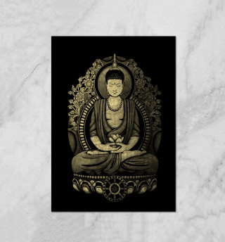 Плакат Золотой Будда