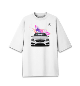 Женская Хлопковая футболка оверсайз Mersedes-Benz