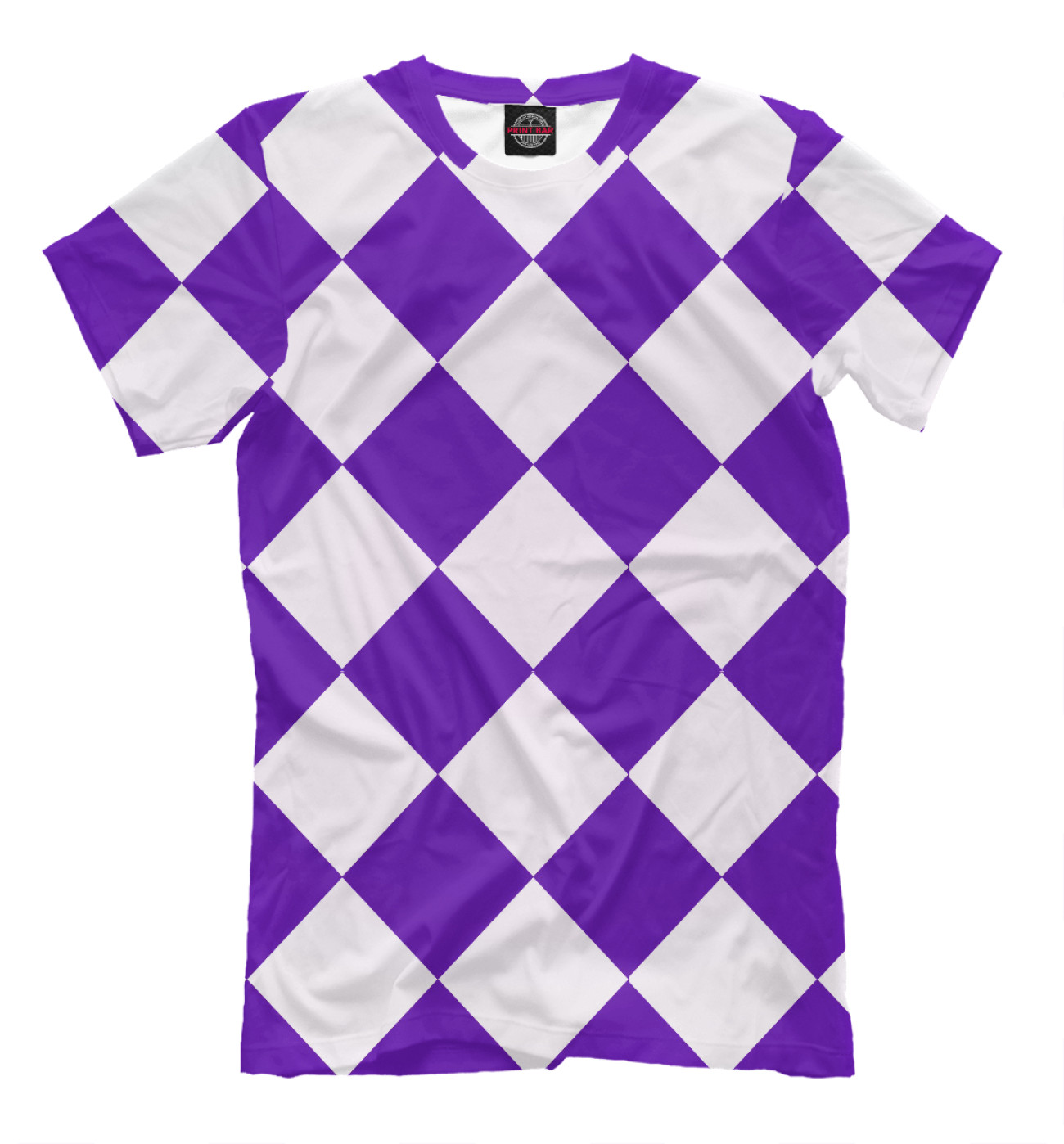 Мужская Футболка Фиолетовые кубики, артикул: GEO-715415-fut-2