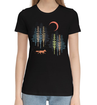 Женская хлопковая футболка Moon Forest