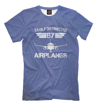 Женская футболка Easily Distracted By Airpla