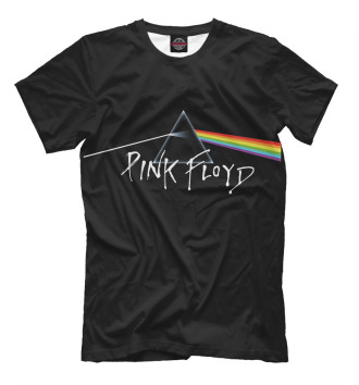 Мужская Футболка Pink Floyd: Пинк Флойд лого и радуга
