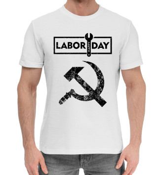Мужская Хлопковая футболка День труда