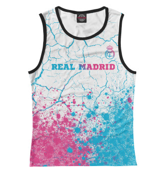 Майка для девочек Real Madrid Neon Gradient (трещины)