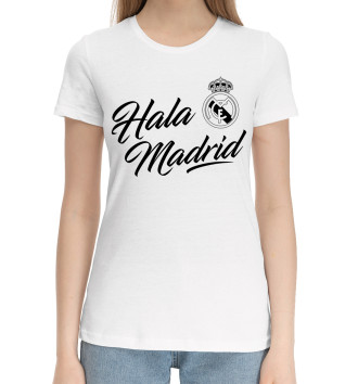 Женская Хлопковая футболка Реал Мадрид