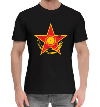 Мужская Хлопковая футболка Звезда - Казахстан