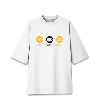 Женская Хлопковая футболка оверсайз Программист