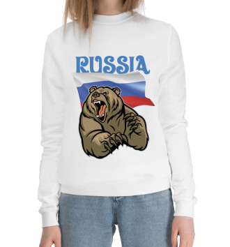 Женский Хлопковый свитшот Россия