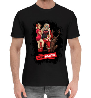 Мужская хлопковая футболка Bad santa