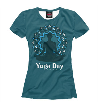 Женская Футболка International yoga day