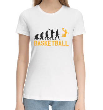 Женская Хлопковая футболка Basketball